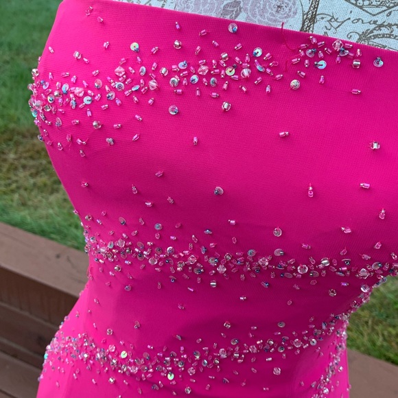 P’zazz Prom Strapless sequin Dress - Picture 6 of 7